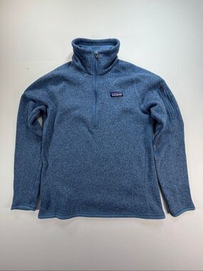 Patagonia Better Sweater 1/4 Zip Women’s Size Medium Woolly Blue Fleece 25618